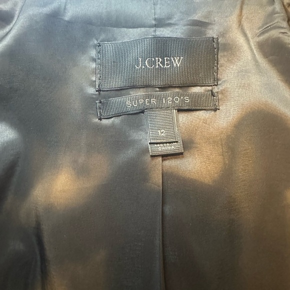J. Crew Dark Gray Wool Blazer Jacket Size 12 - Picture 6 of 9
